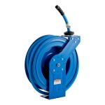Regency Blue Powder-Coated Steel Open Air / Water Hose Reel with 50' x 3/4 Regency Blue Powder-Coated Steel Open Air / Water Hose Reel with 50' x 3/4