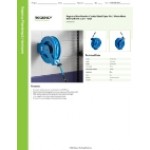 Regency Blue Powder-Coated Steel Open Air / Water Hose Reel with 50' x 3/4 Regency Blue Powder-Coated Steel Open Air / Water Hose Reel with 50' x 3/4