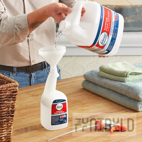 Febreze Professional 72136 Ready-to-Use Sanitizing Fabric Refresher with Spray Bottle 1 Gallon / 128 oz. - 3/Case