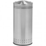 Commercial Zone 781401 Precision 25 Gallon Imprinted Black Steel Round Trash Can and Swivel Lid Set Commercial Zone 781401 Precision 25 Gallon Imprinted Black Steel Round Trash Can and Swivel Lid Set