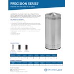 Commercial Zone 781401 Precision 25 Gallon Imprinted Black Steel Round Trash Can and Swivel Lid Set Commercial Zone 781401 Precision 25 Gallon Imprinted Black Steel Round Trash Can and Swivel Lid Set