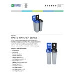 Busch Systems Waste Watcher 202776 46 Gallon Gray HDPE Decorative Two Stream Mixed Recyclables / Waste Receptacle with Color-Coded Lids Busch Systems Waste Watcher 202776 46 Gallon Gray HDPE Decorative Two Stream Mixed Recyclables / Waste Receptacle with Color-Coded Lids