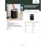 Lancaster Table & Seating 2.1 Gallon Black Steel Round Decorative Wastebasket with Open Top Lancaster Table & Seating 2.1 Gallon Black Steel Round Decorative Wastebasket with Open Top
