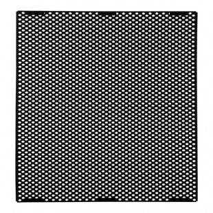 Rubbermaid® 2182676 Black Gloss Steel Large Perforated Decorative Panel for FG397500 and 2182678 - 4/Case