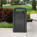 Rubbermaid® 2182676 Black Gloss Steel Large Perforated Decorative Panel for FG397500 and 2182678 - 4/Case