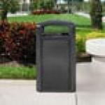 Rubbermaid® 2182676 Black Gloss Steel Large Perforated Decorative Panel for FG397500 and 2182678 - 4/Case