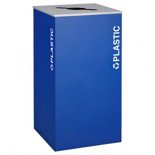 Ex-Cell Kaiser RC-KD36-PL RYX Kaleidoscope XL Series Royal Blue Texture Square 36 Gallon Customizable Plastic Receptacle Ex-Cell Kaiser RC-KD36-PL RYX Kaleidoscope XL Series Royal Blue Texture Square 36 Gallon Customizable Plastic Receptacle