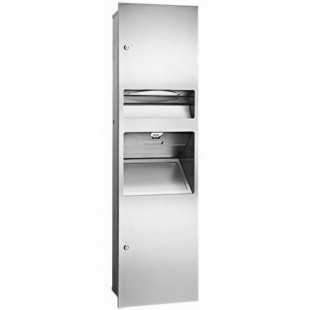 American Specialties, Inc. Simplicity 10-64672 Stainless Steel Cabinet with Paper Towel Dispenser and 6.8 Gallon Trash Can for 10-64672-1 / 10-64672-2 American Specialties, Inc. Simplicity 10-64672 Stainless Steel Cabinet with Paper Towel Dispenser and 6.8 Gallon Trash Can for 10-64672-1 / 10-64672-2