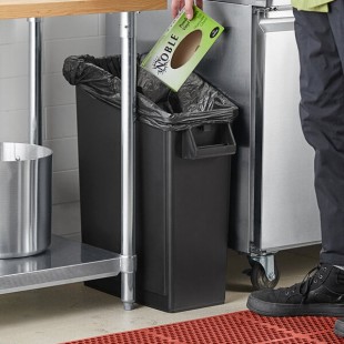 Lavex 52 Qt. / 13 Gallon Black Rectangular Under-Counter Trash Can Lavex 52 Qt. / 13 Gallon Black Rectangular Under-Counter Trash Can