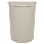 Rubbermaid® 6903569GYKIT Untouchable 92 Qt. / 23 Gallon Gray Square Trash Can with Drop Shot Lid