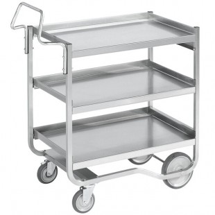 Vollrath 97211 Knock Down Heavy-Duty Stainless Steel 3 Shelf Utility Cart - 38 Vollrath 97211 Knock Down Heavy-Duty Stainless Steel 3 Shelf Utility Cart - 38