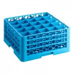 Carlisle RG49-414 OptiClean 49 Compartment Blue Glass Rack with 4 Extenders