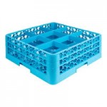 Carlisle RG49-414 OptiClean 49 Compartment Blue Glass Rack with 4 Extenders