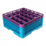 Carlisle RG49-414 OptiClean 49 Compartment Blue Glass Rack with 4 Extenders