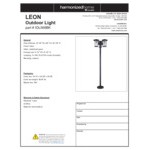 Canarm Leon Sand Black 3-Light Outdoor Light Post - 120V, 4W