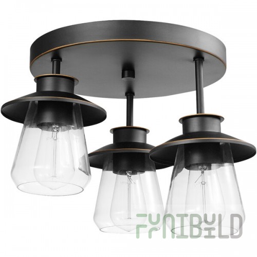 Globe Modern Farmhouse Oil-Rubbed Bronze Semi-Flush Mount Light - 120V, 60W