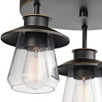 Globe Modern Farmhouse Oil-Rubbed Bronze Semi-Flush Mount Light - 120V, 60W Globe Modern Farmhouse Oil-Rubbed Bronze Semi-Flush Mount Light - 120V, 60W