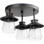 Globe Modern Farmhouse Oil-Rubbed Bronze Semi-Flush Mount Light - 120V, 60W Globe Modern Farmhouse Oil-Rubbed Bronze Semi-Flush Mount Light - 120V, 60W