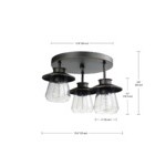 Globe Modern Farmhouse Oil-Rubbed Bronze Semi-Flush Mount Light - 120V, 60W Globe Modern Farmhouse Oil-Rubbed Bronze Semi-Flush Mount Light - 120V, 60W