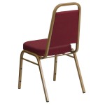 Flash Furniture FD-BHF-1-ALLGOLD-0847-BY-GG Hercules Burgundy Pattern Fabric Trapezoidal Back Stackable Banquet Chair with Gold Frame Flash Furniture FD-BHF-1-ALLGOLD-0847-BY-GG Hercules Burgundy Pattern Fabric Trapezoidal Back Stackable Banquet Chair with Gold Frame
