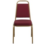 Flash Furniture FD-BHF-1-ALLGOLD-0847-BY-GG Hercules Burgundy Pattern Fabric Trapezoidal Back Stackable Banquet Chair with Gold Frame Flash Furniture FD-BHF-1-ALLGOLD-0847-BY-GG Hercules Burgundy Pattern Fabric Trapezoidal Back Stackable Banquet Chair with Gold Frame