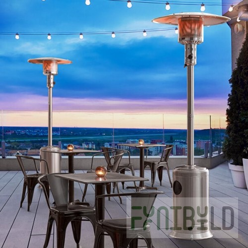 Backyard Pro Courtyard Series PH1SS Stainless Steel Portable Propane Outdoor Patio Heater - 47,000 BTU