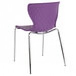Flash Furniture LF-7-07C-PUR-GG Lowell Contemporary Purple Plastic Stackable Chair Flash Furniture LF-7-07C-PUR-GG Lowell Contemporary Purple Plastic Stackable Chair