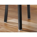 Lancaster Table & Seating Boomerang Black Finish Chair with Light Brown Vinyl Seat and Driftwood Back - Unassembled Lancaster Table & Seating Boomerang Black Finish Chair with Light Brown Vinyl Seat and Driftwood Back - Unassembled