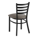Lancaster Table & Seating Black Finish Ladder Back Chair with 2 1/2