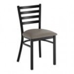 Lancaster Table & Seating Black Finish Ladder Back Chair with 2 1/2