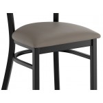 Lancaster Table & Seating Black Finish Ladder Back Chair with 2 1/2