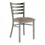 Lancaster Table & Seating Black Finish Ladder Back Chair with 2 1/2