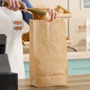 Choice 12 lb. Natural Kraft Waxed Paper Bag - 1,000/Case