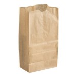 Choice 12 lb. Natural Kraft Waxed Paper Bag - 1,000/Case