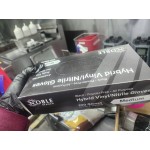 Noble Powder-Free Disposable Black Hybrid 3.5 Mil Thick Gloves - Large - 100/Box Noble Powder-Free Disposable Black Hybrid 3.5 Mil Thick Gloves - Large - 100/Box