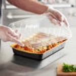 Choice Heavy Duty Smoothwall Black and Gold Extra Large Oblong Foil Entree / Take-Out Pan with Dome Lid 108 oz. - 25/Case Choice Heavy Duty Smoothwall Black and Gold Extra Large Oblong Foil Entree / Take-Out Pan with Dome Lid 108 oz. - 25/Case