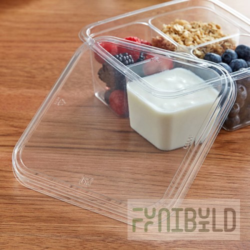 Fabri-Kal LS6OF Alur On-The-Go Outer-Fit Clear PET Lid - 300/Case