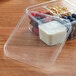Fabri-Kal LS6OF Alur On-The-Go Outer-Fit Clear PET Lid - 300/Case Fabri-Kal LS6OF Alur On-The-Go Outer-Fit Clear PET Lid - 300/Case