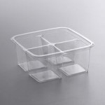 Fabri-Kal LS6OF Alur On-The-Go Outer-Fit Clear PET Lid - 300/Case Fabri-Kal LS6OF Alur On-The-Go Outer-Fit Clear PET Lid - 300/Case