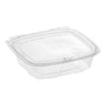 Dart ClearPac SafeSeal 24 oz. Tamper-Resistant, Tamper-Evident Hinged Container with Flat Lid - 100/Pack Dart ClearPac SafeSeal 24 oz. Tamper-Resistant, Tamper-Evident Hinged Container with Flat Lid - 100/Pack