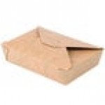 Fold-Pak 02BPSONOMM Bio-Plus-Earth Sonoma Microwavable Paper #2 Take-Out Containers 7 3/4
