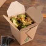 Fold-Pak Earth 26MWEARTHM 26 oz. Microwaveable Paper Take-Out Container - 450/Case