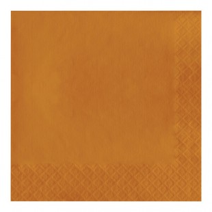 Creative Converting 323384 Pumpkin Spice Orange 2-Ply 1/4 Fold Luncheon Napkin - 600/Case
