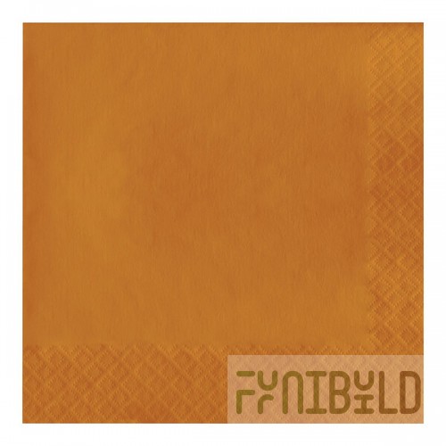 Creative Converting 323384 Pumpkin Spice Orange 2-Ply 1/4 Fold Luncheon Napkin - 600/Case
