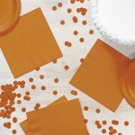 Creative Converting 323384 Pumpkin Spice Orange 2-Ply 1/4 Fold Luncheon Napkin - 600/Case Creative Converting 323384 Pumpkin Spice Orange 2-Ply 1/4 Fold Luncheon Napkin - 600/Case