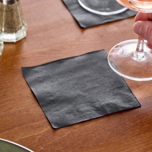 Choice Black 1-Ply Beverage / Cocktail Napkin - 500/Pack
