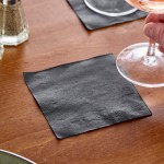 Choice Black 1-Ply Beverage / Cocktail Napkin - 500/Pack