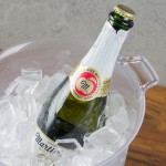Fineline Platter Pleasers 3403 Heavy Duty Disposable Plastic 4 Qt. Wine / Champagne Chiller Ice Bucket