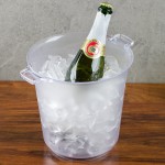 Fineline Platter Pleasers 3403 Heavy Duty Disposable Plastic 4 Qt. Wine / Champagne Chiller Ice Bucket