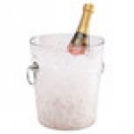 Fineline Platter Pleasers 3403 Heavy Duty Disposable Plastic 4 Qt. Wine / Champagne Chiller Ice Bucket